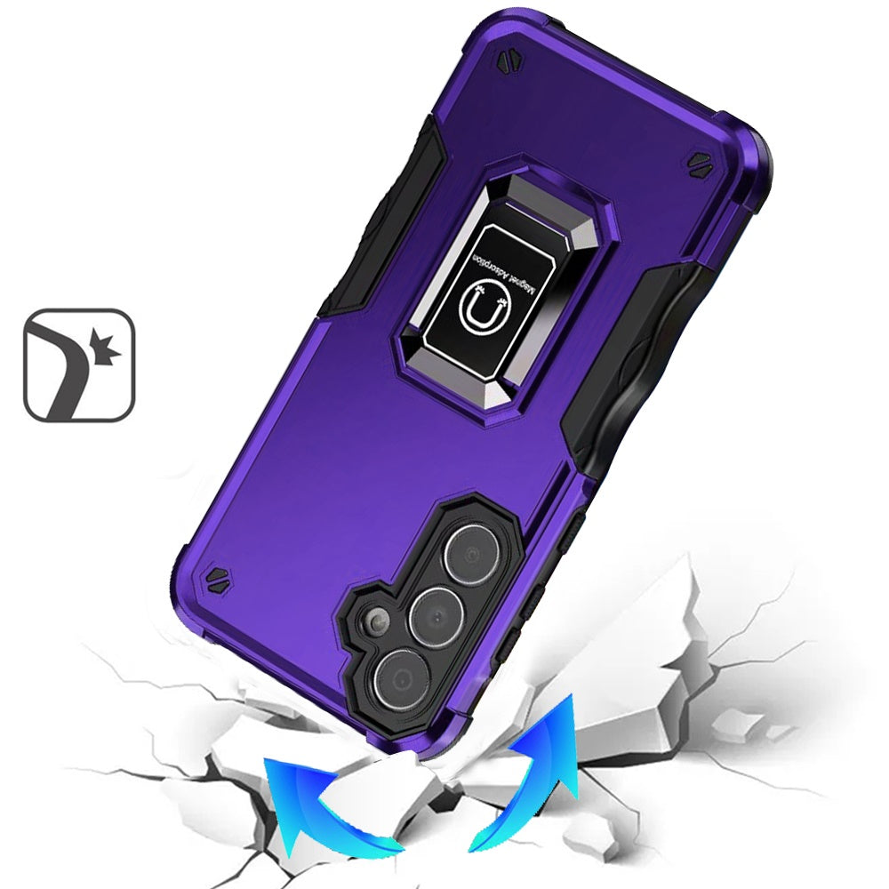 For Samsung Galaxy S25+ /S25 Plus /S24+ Plus Hybrid Stand Magnetic Ring Holder Kickstand Heavy Duty Rugged Drop Silicone & Hard PC Shockproof Case Cover