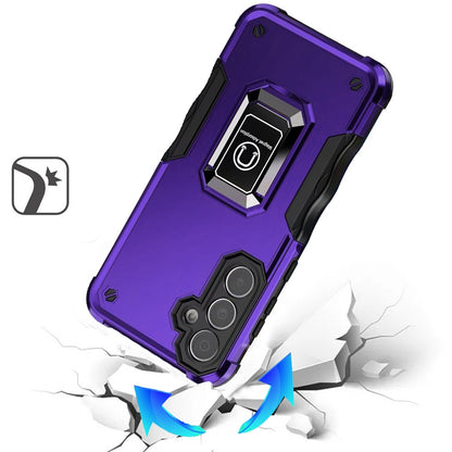 For Samsung Galaxy S25+ /S25 Plus /S24+ Plus Hybrid Stand Magnetic Ring Holder Kickstand Heavy Duty Rugged Drop Silicone & Hard PC Shockproof Case Cover