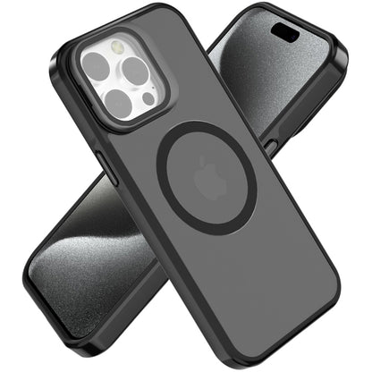 For Apple iPhone 14 Plus Tough HQ Hybrid Case with Aluminum Frame Camera Stand, Compatible with MagSafe, Translucent Matte Shockproof Case Cover Black