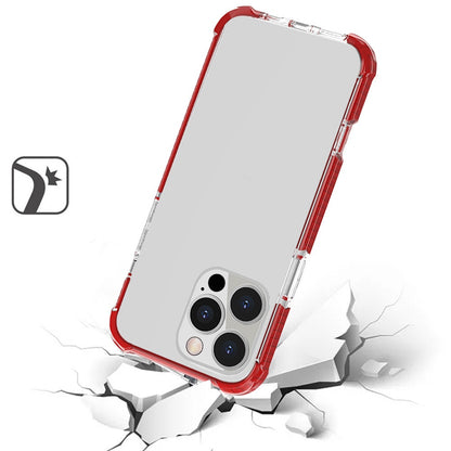 Apple iPhone 16 Pro Max (6.9") Hybrid Transparent Acrylic Rubber Gummy Gel Hard PC Silicone TPU Color Bumper Frame