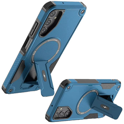 For Samsung Galaxy A17 5G Magnetic Invisible Kickstand Holder with Magsafe, Slim Fit Shockproof Hybrid Military Grade Heavy Duty Case Cover