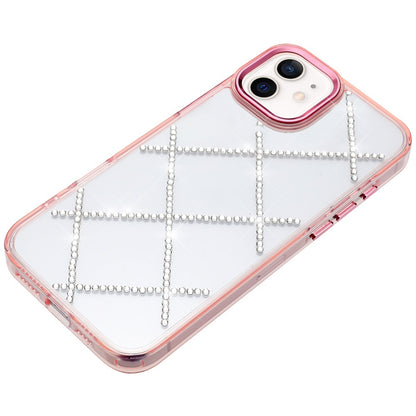 For Apple iPhone 16 (6.1") Gem Glitter Diamond Bling Clear Hybrid TPU Cover, Colorful Shockproof Protective Back, Slim Fit for Women Girls Case Cover