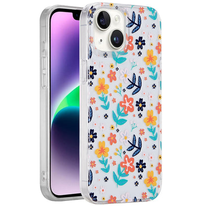 For Apple iPhone 15 Fashion Layer Design Slim IMD TPU Protective, Shockproof Hybrid Stylish Durable Hard PC Case Cover