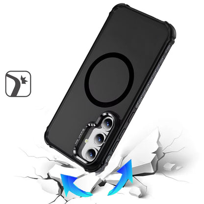 For Apple iPhone 16 Pro (6.3") Hybrid Metal Camera Stand Ring Sturdy, Compatible with MagSafe, Matte Hard TPU Colorful Edge Case Cover