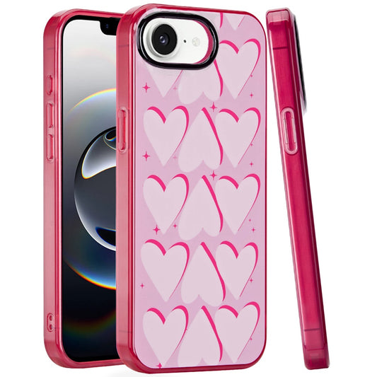 For Apple iPhone 16e Fashion Layer Design Slim IMD TPU Protective, Shockproof Hybrid Stylish Durable Hard PC Case Cover
