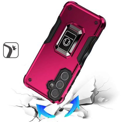 For Samsung Galaxy S25+ /S25 Plus /S24+ Plus Hybrid Stand Magnetic Ring Holder Kickstand Heavy Duty Rugged Drop Silicone & Hard PC Shockproof Case Cover