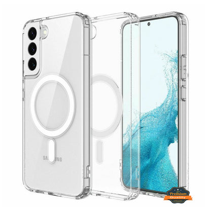 For Samsung Galaxy S25 Fan Edition /Galaxy S25 FE Magnetic Clear, MagSafe Wireless Charger Compatible, Slim PC + TPU Hybrid Transparent Design Case Cover Clear