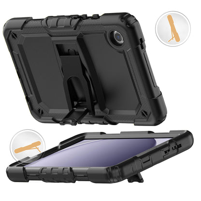 For Heavy Duty Hybrid Full Body 2in1 Rugged Shockproof Drop Protective Tablet with Slide Kickstand Black Tablet Case Cover