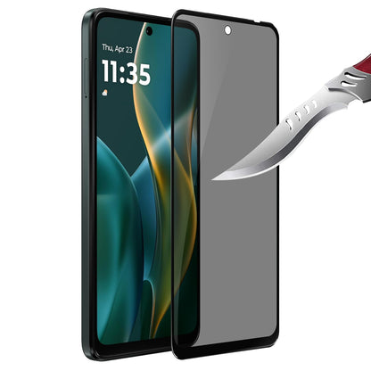 For Motorola Moto G 5G 2025 Privacy Screen Protector, Anti Spy Anti Peeping Tempered Glass Full Protective Film, 9H, Anti Scratch, Easy Install Protector Black