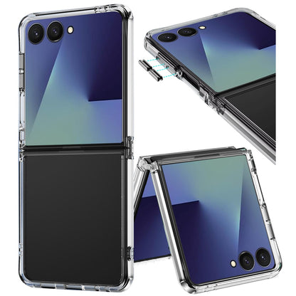For Samsung Galaxy Z Flip 7 Shockproof Slim Crystal Clear Transparent Hybrid Cover with Enhanced Drop Protection Case Cover Transparent
