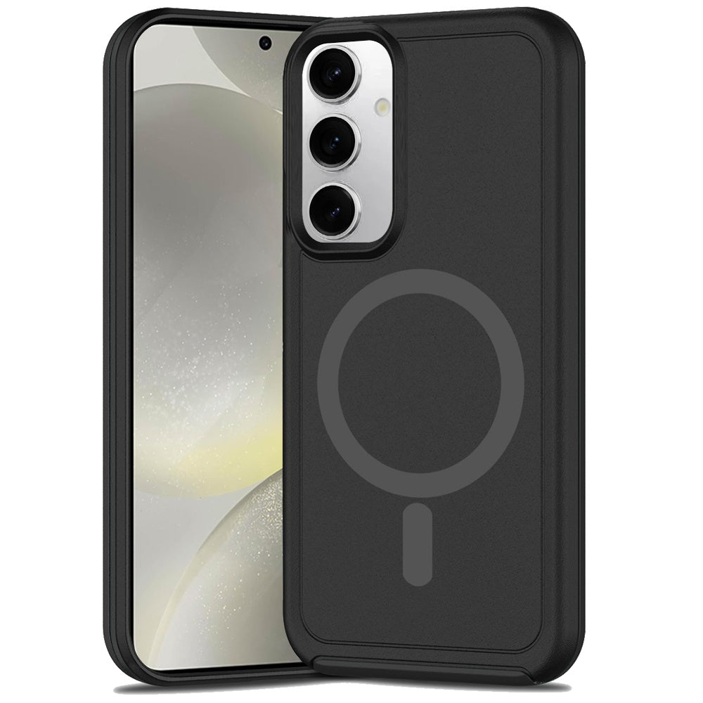 For Samsung Galaxy S25+ /S25 Plus /S24+ Plus Magnetic Circle, MagSafe Compatible, Guard Fused Heavy-Duty Hybrid Shockproof Slim Case Cover