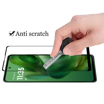 For Apple iPhone 16e Tempered Glass Screen Protector [Full Coverage] Curved Black Edged 9H Hardness Glass Screen Protector Protector Clear Black