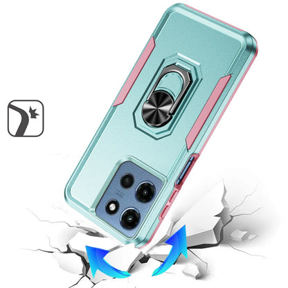 For Samsung Galaxy A16 5G Hybrid Rugged Tough 2in1 Drop-Proof Protection Military Grade Armor with Metal Ring Stand Case Cover