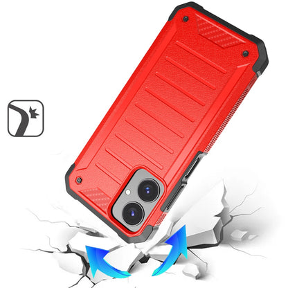 For AT&T Propel 3 5G Tough Lined Design Hybrid Shockproof Protective Rugged TPU Hard PC with Durable Grip Case Cover