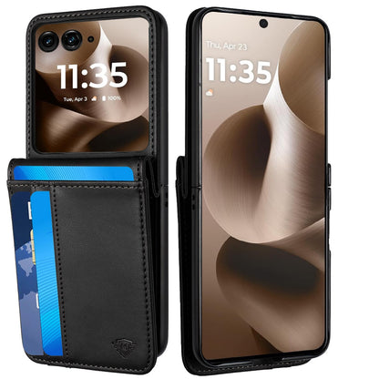 For Motorola Razr+ PLUS (2025 /2024) Wallet Case PU Leather Back Storage with Card ID Slot, Pocket Holder, Hybrid Protective Case Cover