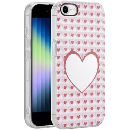 For Apple iPhone SE 3 (2022) SE/8/7 Fashion Layer Design Slim IMD TPU Protective, Shockproof Hybrid Stylish Durable Hard PC Case Cover