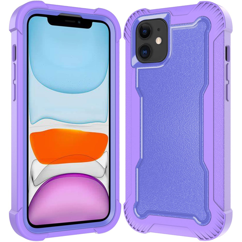 For Apple iPhone 16 (6.1") Tough Hybrid Shockproof Hybrid PC + TPU Bumper Frame Rubber Drop Proof 3in1 Armor Full Body Case Cover