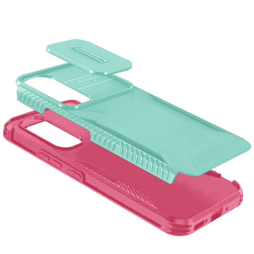 For Samsung Galaxy S25+ /S25 Plus /S24+ Plus Slim Fit Shockproof Hybrid with Slide Camera Window Covering, Rugged Tpu Silicone Hard PC Bumper Case Cover