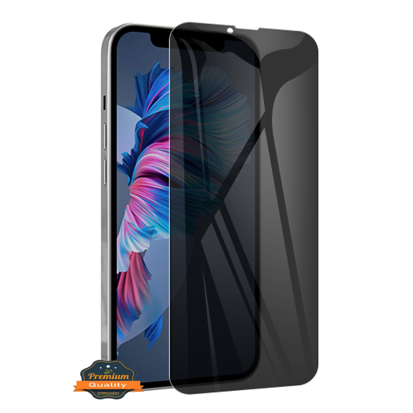 For Apple iPhone 16 Pro (6.3") Privacy Screen Protector Anti Spy 9H Dark Tempered Glass Screen Film Guard Case Friendly Case Cover Black