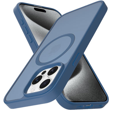 For Apple iPhone 16 Pro (6.3") MagSafe Compatible Case Hybrid Soft TPU Bumper Hard Translucent Matte Back Slim Shockproof Case Cover
