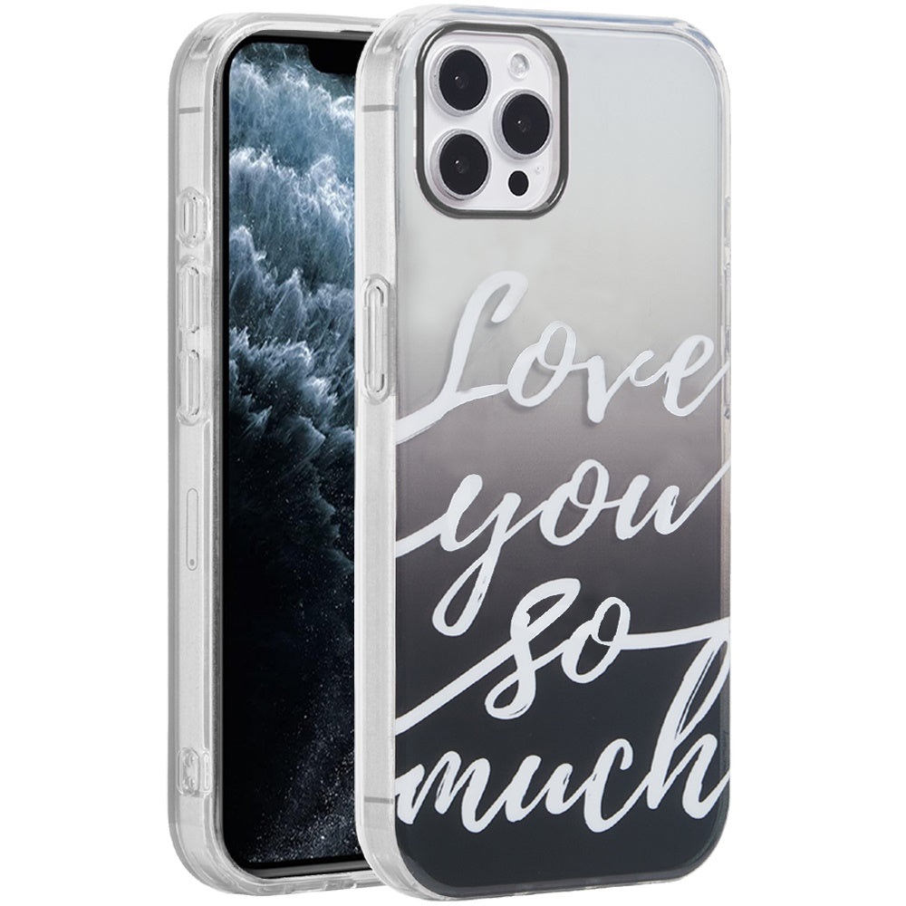 For Apple iPhone 11 Pro Max Fashion Layer Design Slim IMD TPU Protective, Shockproof Hybrid Stylish Durable Hard PC Case Cover