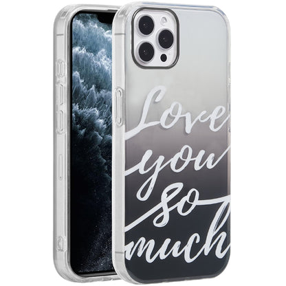 For Apple iPhone 11 Pro Max Fashion Layer Design Slim IMD TPU Protective, Shockproof Hybrid Stylish Durable Hard PC Case Cover