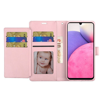 For Google Pixel 10 /Pixel 10 Pro Wallet Case with ID/ Card Holder, Wristlet Strap, Magnetic TPU Protective Shockproof Folio Flip Case Cover Rose Gold