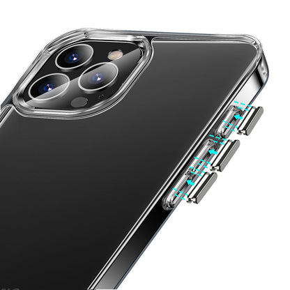 For Apple iPhone 16 Pro Max (6.9") Premium Hybrid HD Crystal Clear Hard PC Back Gummy Thick 2.0mm TPU Frame Slim Fit Case Cover Transparent