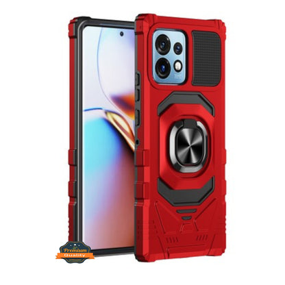 For Motorola Moto G Stylus 5G 2025 Hybrid Magnetic Car Mount Ring Kickstand Stand Holder Full-Body Armor Protective [Military Grade] Case Cover