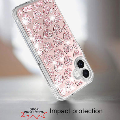 For Samsung Galaxy A16 5G Sparkly 3D Design Diamond Shockproof Protective Bling Glitter Rhinestone Hybrid Skin PC + TPU Case Cover