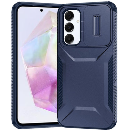 For Samsung Galaxy A36 Slim Fit Shockproof Hybrid with Slide Camera Window Covering, Rugged Tpu Silicone Hard PC Bumper Case Cover