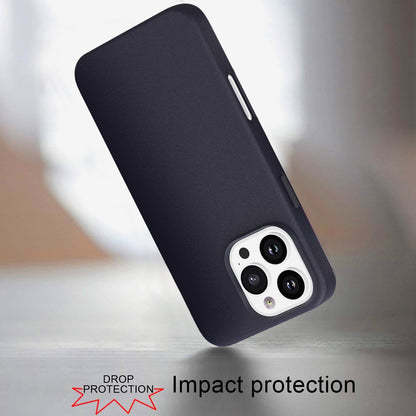 For Apple iPhone 16 Pro (6.3") PU Leather with inner Magnetic Circle Compatible with MagSafe, Rubber TPU Colored Metal Buttons Case Cover
