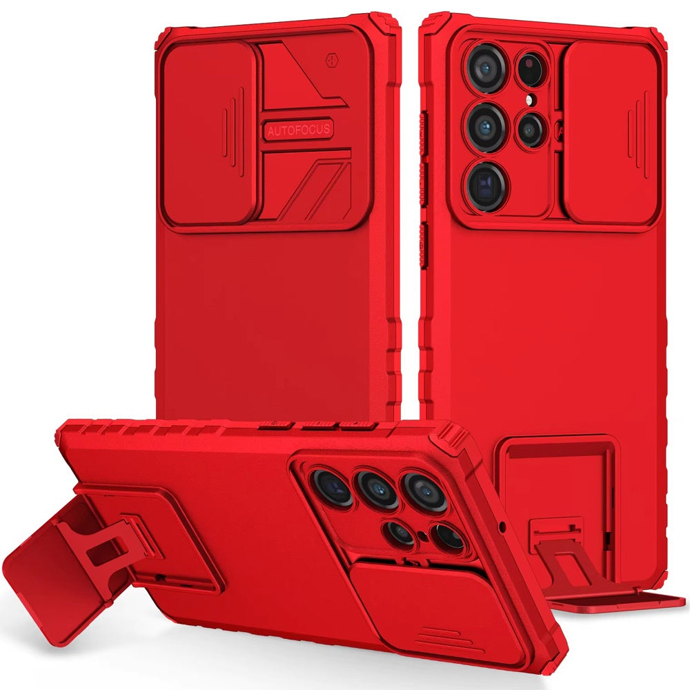 For Samsung Galaxy S25+ /S25 Plus /S24+ Plus Hybrid Hard PC & TPU Rubber Shockproof with Kickstand & Covered Camera Protection Case Cover