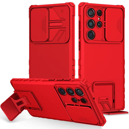 For Samsung Galaxy S25+ /S25 Plus /S24+ Plus Hybrid Hard PC & TPU Rubber Shockproof with Kickstand & Covered Camera Protection Case Cover