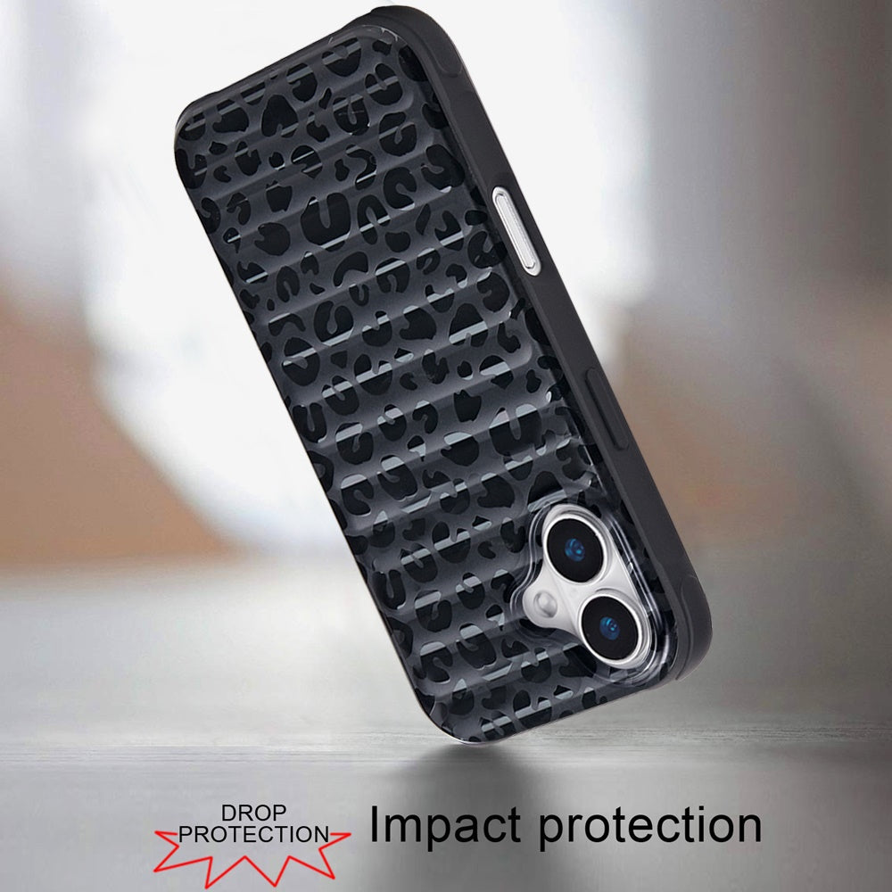 For Apple iPhone 16 Pro (6.3") Pattern Design Magnetic Chrome Hybrid Compatible with Magsafe Dual Layer Shockproof TPU Hard PC Back Case Cover