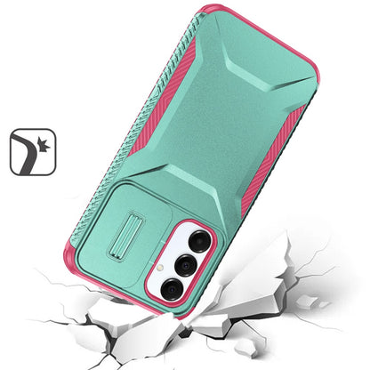 For Samsung Galaxy S25+ /S25 Plus /S24+ Plus Slim Fit Shockproof Hybrid with Slide Camera Window Covering, Rugged Tpu Silicone Hard PC Bumper Case Cover