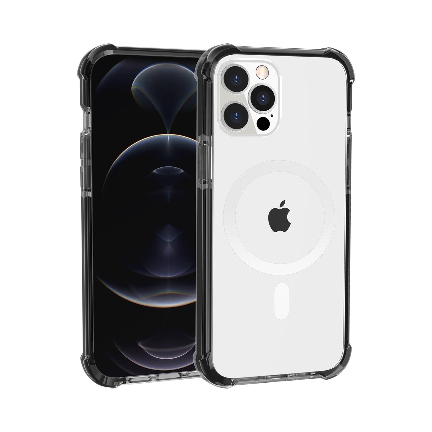 For Apple iPhone 16 Pro (6.3") Hybrid Acrylic Transparent Hard PC + TPU Color Frame Bumper Compatible with MagSafe Case Cover