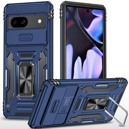 For Google Pixel 9A Hybrid Case with Rotation Ring Stand Shockproof & Camera Window TPU Armor Dropproof Case Cover
