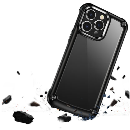 For Apple iPhone 15 Plus (6.7") Heavy Duty Hybrid Clear back Shield Hard PC + TPU Bumper Edge Frame Shockproof  Phone Case Cover