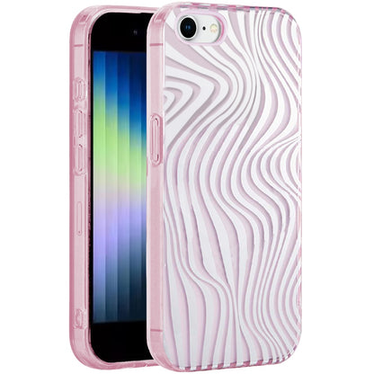 For Apple iPhone SE 3 (2022) SE/8/7 Fashion Layer Design Slim IMD TPU Protective, Shockproof Hybrid Stylish Durable Hard PC Case Cover