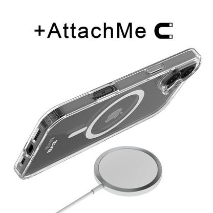 For Ultra-sleek Hybrid Slim Hard PC & TPU Compatible with MagSafe, Magnetic Protective Phone Case for Apple iPhone 16 Plus - Transparent Clear Case Cover Clear