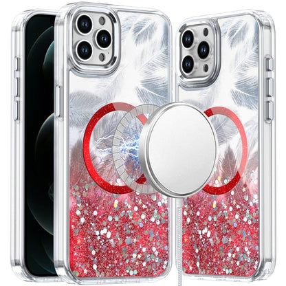 For Samsung Galaxy S25+ /S25 Plus /S24+ Plus Epoxy Glitter Shimmer Fashion Case with Magnetic Magsafe Compatible Hybrid Sparkling Slim Protective Case Cover