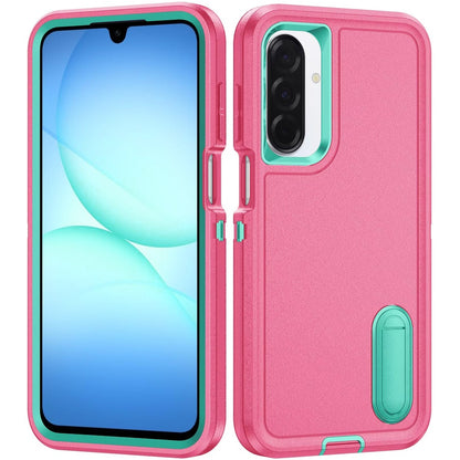 For Samsung Galaxy A17 5G Hybrid 3 Layers Hard 3in1 Shockproof with Kickstand Heavy Duty Hard TPU Rubber Anti-Drop Case Cover
