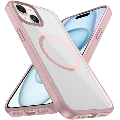 For Samsung Galaxy S25 Ultra Magnetic Circle HQ Transparent Clear TPU Thick 2.0mm Frame Hybrid Shockproof Protector Case Cover