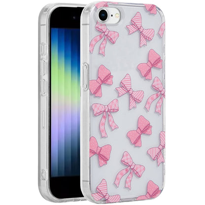 For Apple iPhone SE 3 (2022) SE/8/7 Fashion Layer Design Slim IMD TPU Protective, Shockproof Hybrid Stylish Durable Hard PC Case Cover