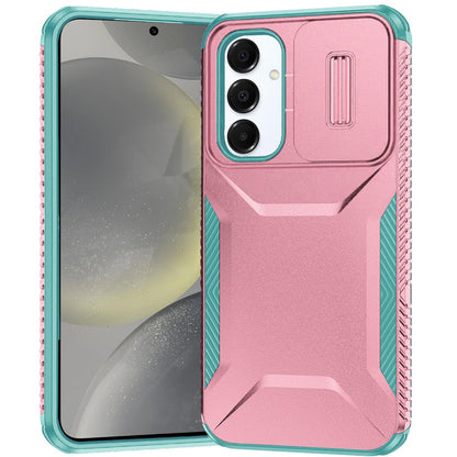For Samsung Galaxy S25+ /S25 Plus /S24+ Plus Slim Fit Shockproof Hybrid with Slide Camera Window Covering, Rugged Tpu Silicone Hard PC Bumper Case Cover