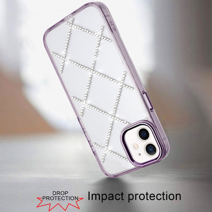For Apple iPhone 16 (6.1") Gem Glitter Diamond Bling Clear Hybrid TPU Cover, Colorful Shockproof Protective Back, Slim Fit for Women Girls Case Cover