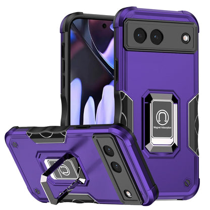 For Google Pixel 9A Hybrid Stand Magnetic Ring Holder Kickstand Heavy Duty Rugged Drop Silicone & Hard PC Shockproof Case Cover