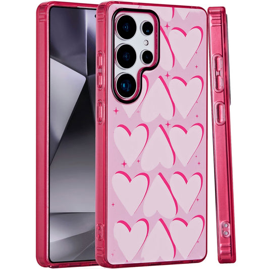 For Samsung Galaxy S25 Ultra Fashion Layer Design Slim IMD TPU Protective, Shockproof Hybrid Stylish Durable Hard PC Case Cover