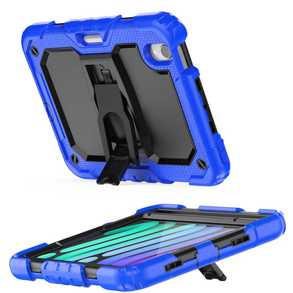 For Heavy Duty Hybrid Full Body 2in1 Rugged Shockproof Drop Protective Tablet with Slide Kickstand Black / Blue Tablet Case Cover